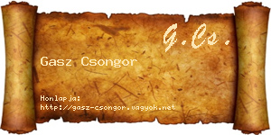 Gasz Csongor névjegykártya